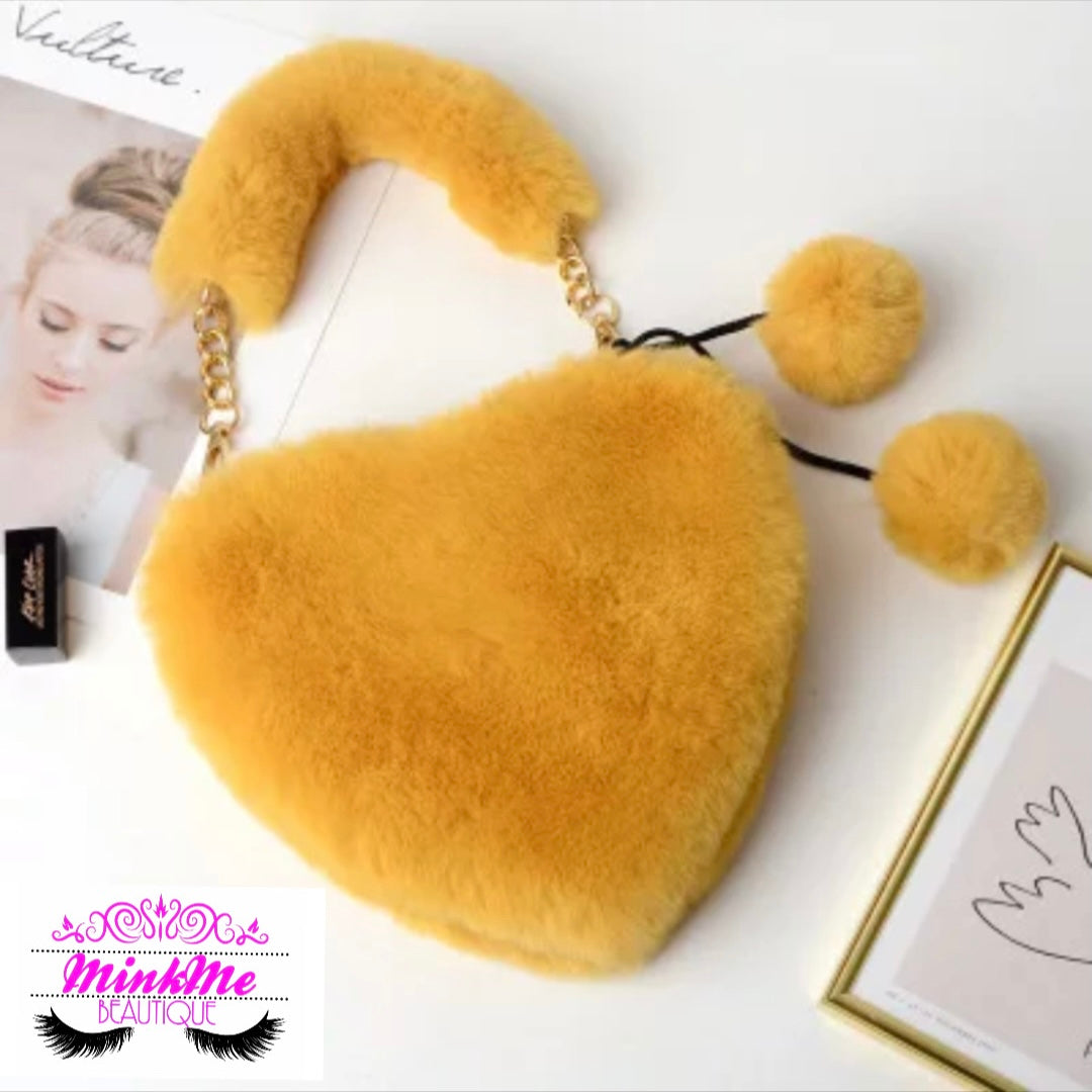 Fur Heart Purses