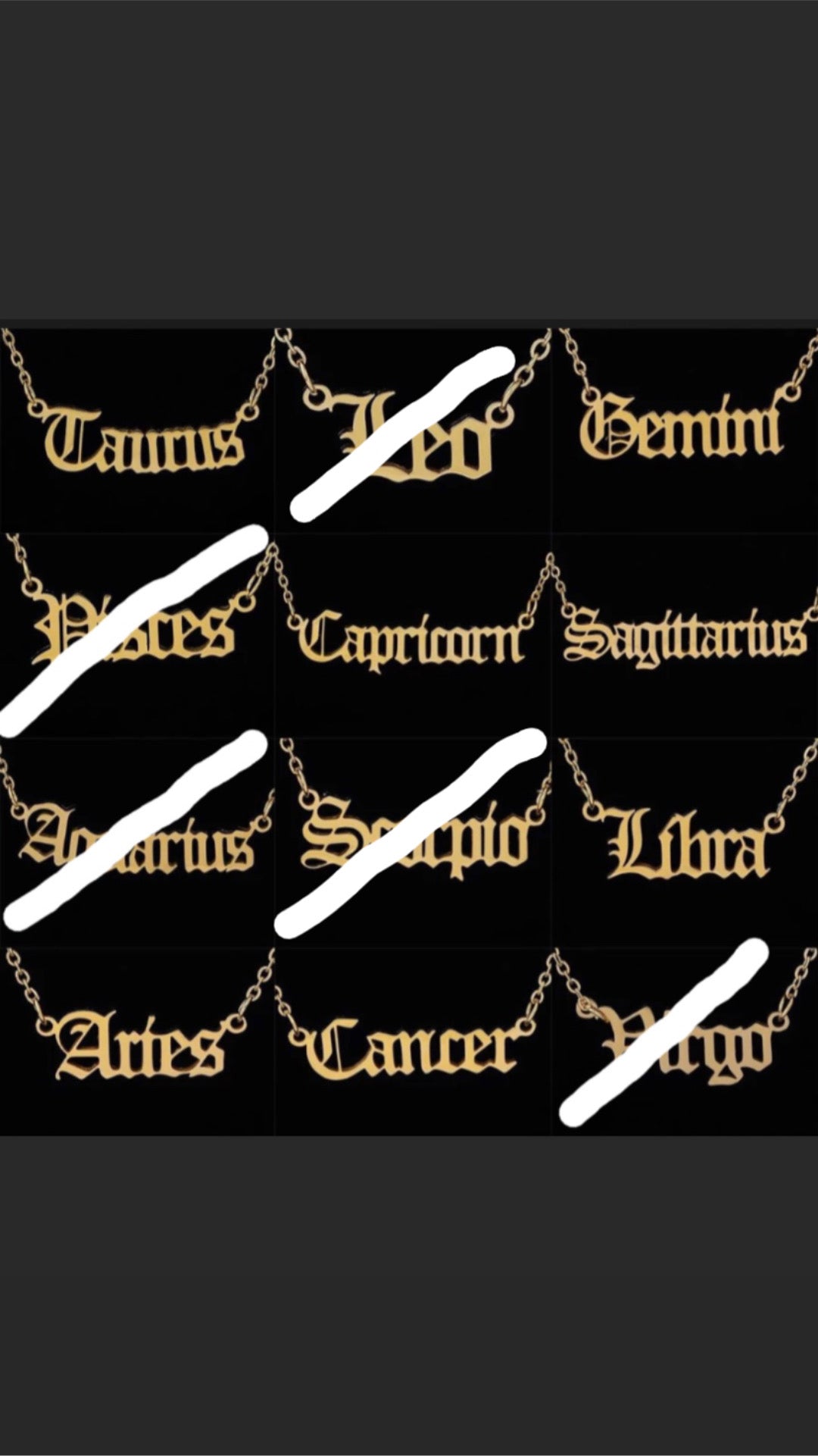 Zodiac Sign Necklaces