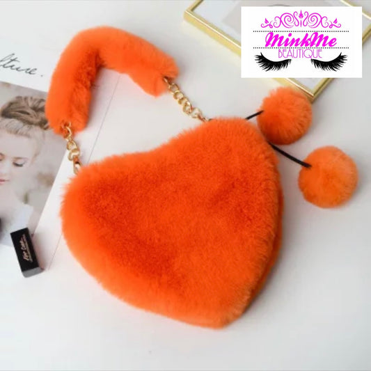 Fur Heart Purses