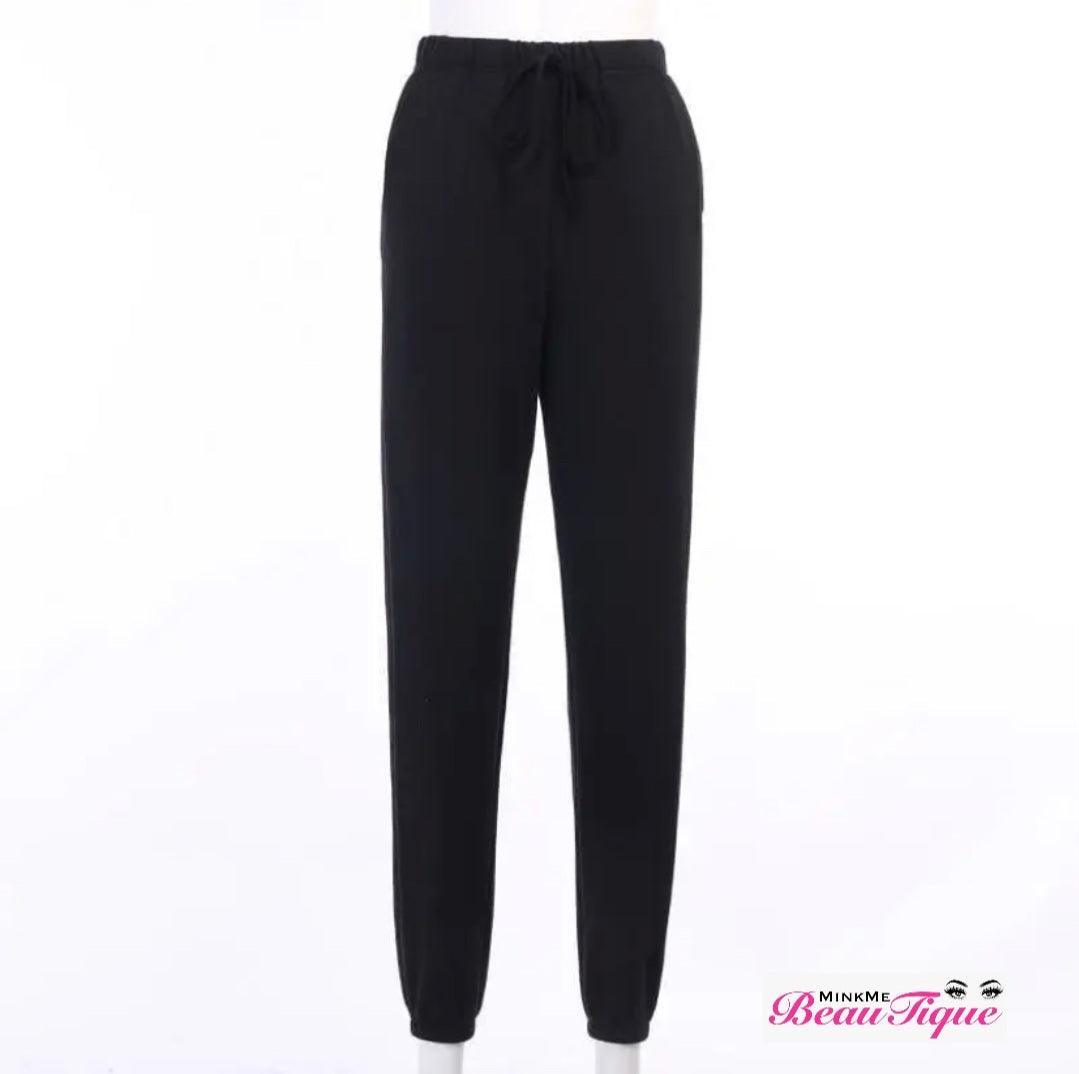 “Stop looking at my butt” sweatpants & cropped hoodie set