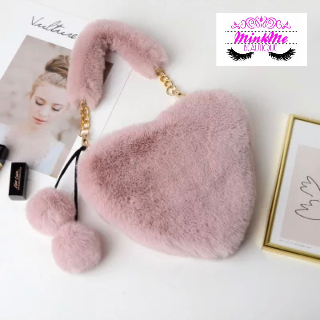 Fur Heart Purses