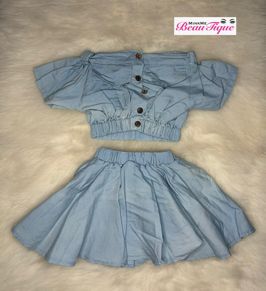 Denim Skirt Set