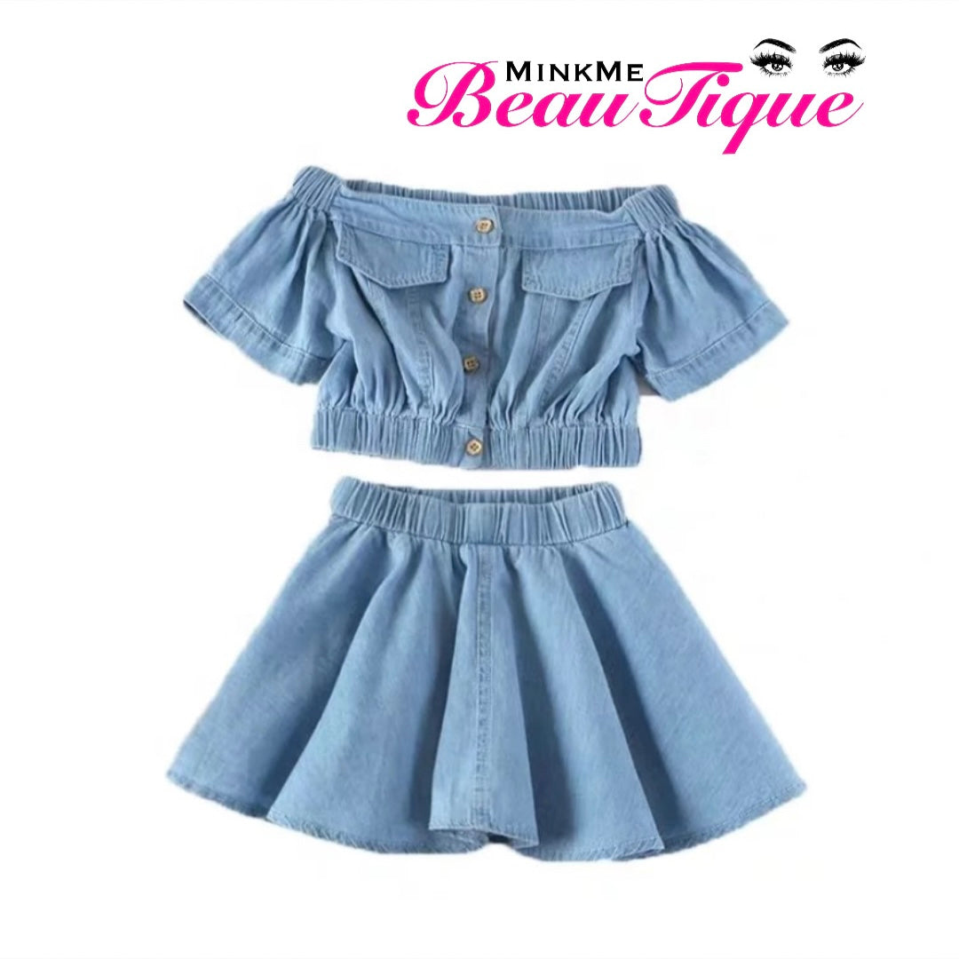 Jean Skirt Set