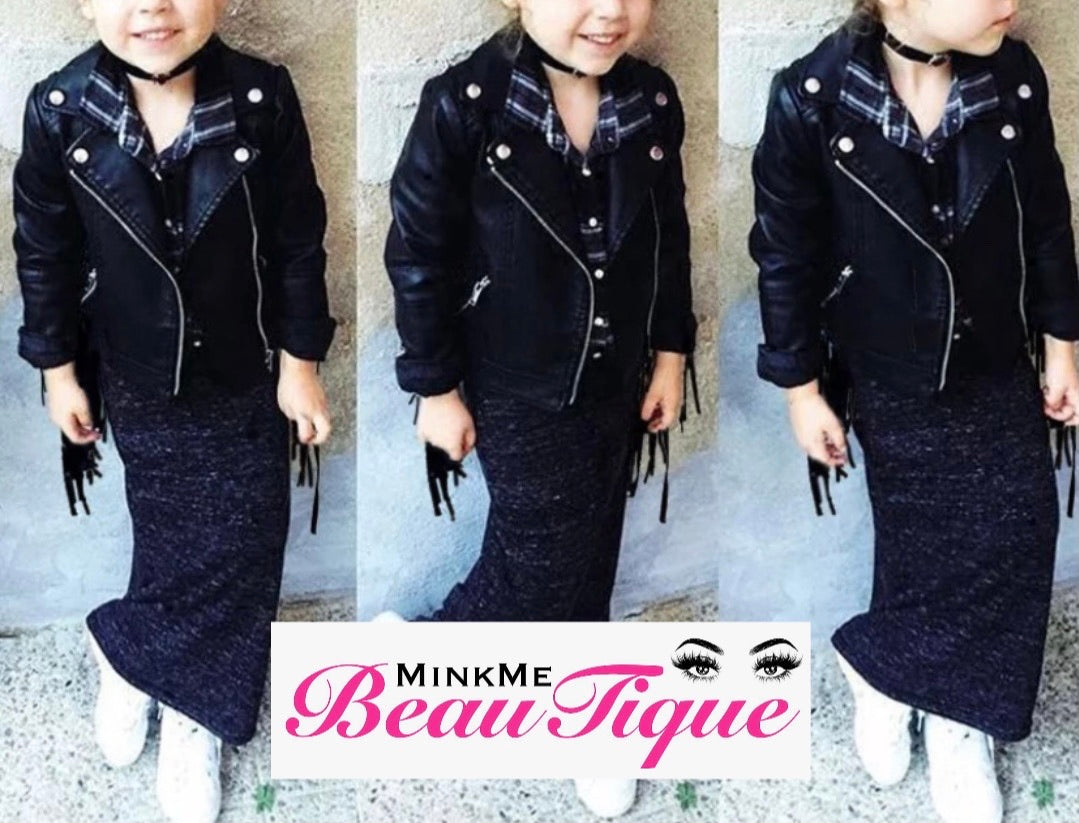 Leather Shingle Jacket